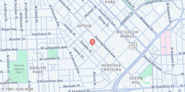 Map showing Zion Outreach Services Inc. - Upton at 1221 Argyle Avenue, Upton, MD