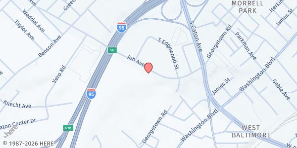 Map showing Selah Ministries at 1500 Joh Avenue, Violetville, MD