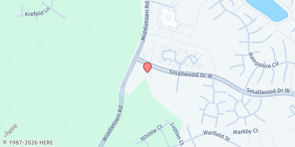 Map showing Journey of Faith Church at 2900 Smallwood Dr, W Waldorf, MD