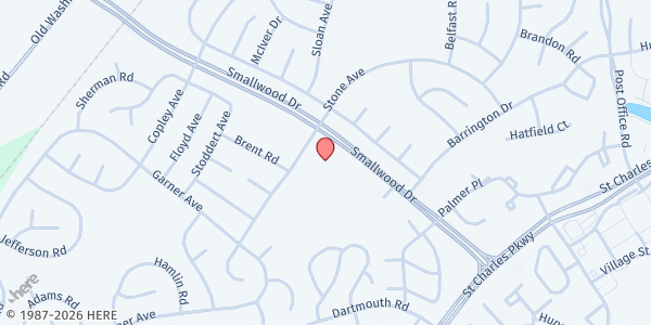 Map showing Good Shepherd UMC at 305 Smallwood Drive, Waldorf, MD