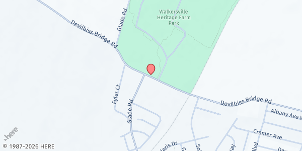 Map showing Glade Valley Community Services at 9224 Devilbiss Bridge Road, Walkersville, MD