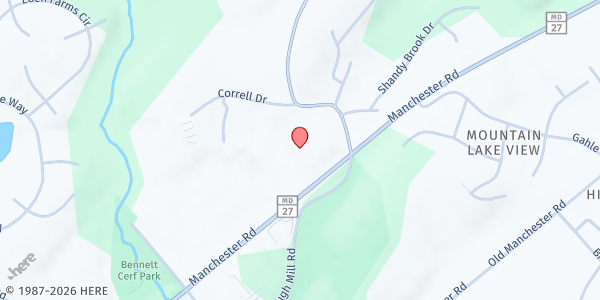 Map showing Deeds of Faith Pantry at 640 Lucabaugh Mill Road, Westminster, MD