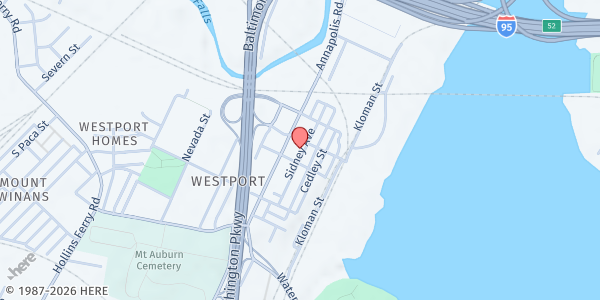 Map showing I Say No 2, Inc. - Sidney Avenue at 2244 Sidney Avenue, Westport, MD