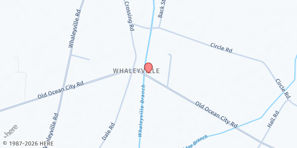 Map showing Blessing House Ministries at 7915 Old Ocean City Rd, Whaleyville, MD