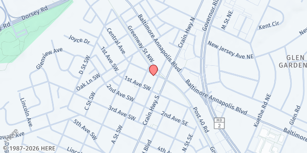 Map showing Life Of Victory Food Pantry at 9 Central Ave., Willowdale, MD