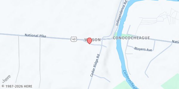 Map showing Feed the Needy at 14907 Rufus Wilson Road, Wilson, MD