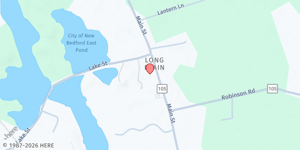 Map showing The Shepherd's Food Pantry - Food Distribution Center at 1215 Main St, Acushnet, MA