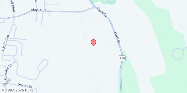 Map showing AACC/Food 'n Friends III at 947 Park Street, Attleboro, MA