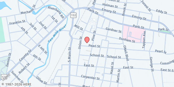 Map showing Self Help Inc.-Boston at Self Help Inc.-Boston, Attleboro, MA