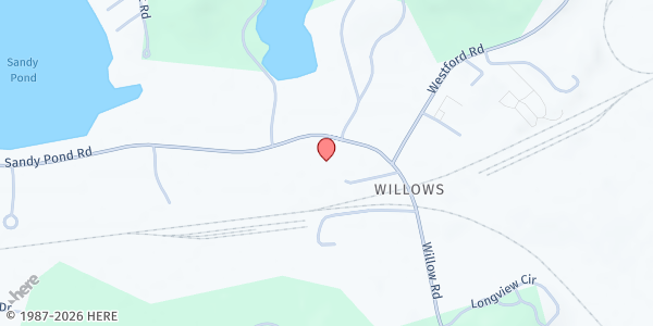 Map showing New Hope Community Church Food Pantry at 139 Sandy Pond Road, Ayer, MA