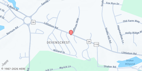 Map showing Stone Soup Kitchen at 41 Littleton Road, Ayer, MA