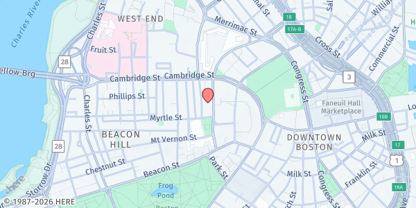 Map showing Saturday's/Sunday's Bread - Beacon Hill at 35 Bowdoin Street, Beacon Hill, MA