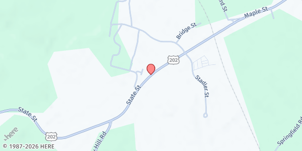 Map showing Belchertown Brown Bag at 60 State Street, Belchertown, MA