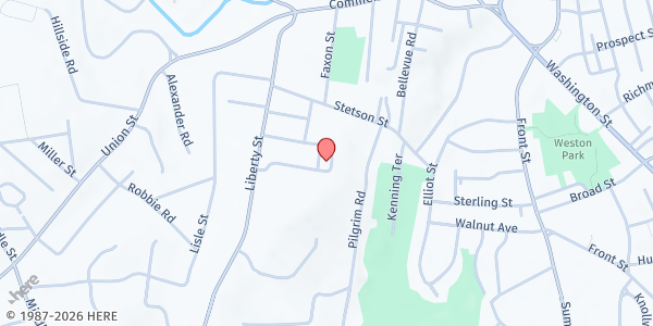 Map showing Braintree Holidays/Friends Pantry at 46 Lincoln Street, Braintree, MA