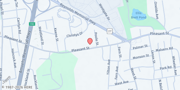 Map showing Self-Service DTA Kiosk at the Brockton WIC Program at 795 Pleasant Street, Brockton, MA