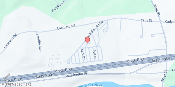 Map showing Lorraine's Soup Kitchen and Pantry - Chicopee at 31 Kiwi Dr, Chicopee, MA