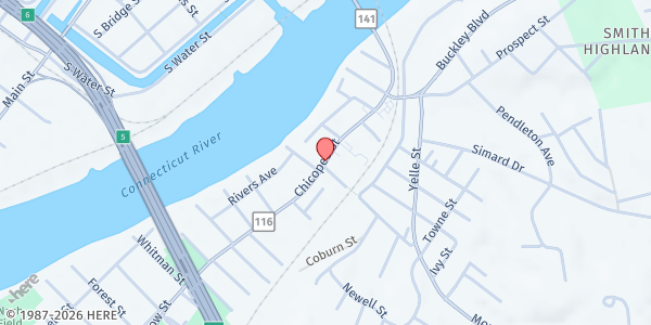 Map showing Our Father's House Dream Center Day at 938 Chicopee St, Chicopee, MA