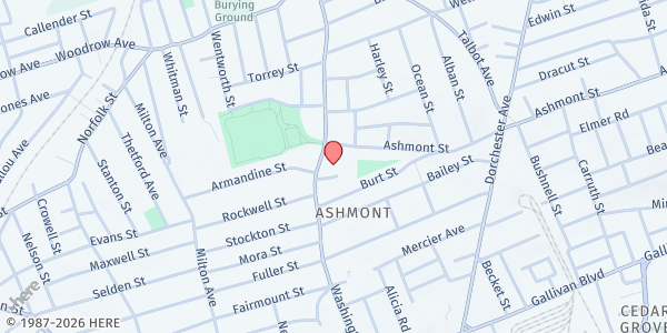 Map showing Bridge of Boston Community Works - Dorchester at 776 Washington Street, Dorchester, MA