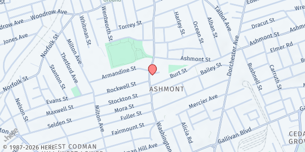 Map showing Ethos Codman Apartments Café at 784 Washington Street, Dorchester, MA