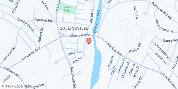 Map showing Dracut Food Pantry at 1934 Lakeview Avenue, Dracut, MA