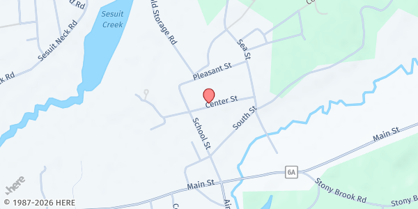 Map showing Grace Church of East Dennis at 16 Center St, East Dennis, MA