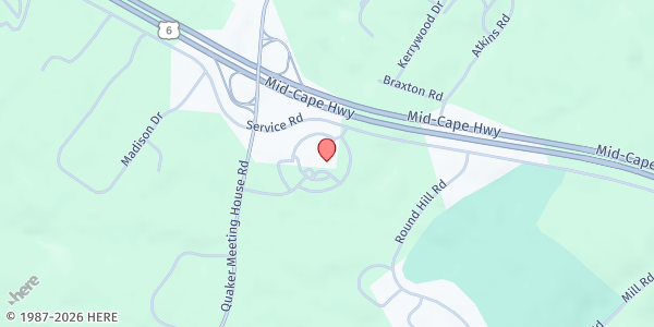 Map showing Corpus Christi Parish Food Pantry at 324 Quaker Meetinghouse Rd, East Sandwich, MA