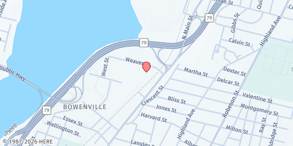 Map showing Angels Anonymous Food Pantry at 231 Weaver Street, Fall River, MA