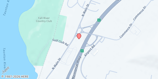 Map showing Ferry Street Ministries/Mobile Market/Calvary Temple Church at 4321 North Main Street, Fall River, MA