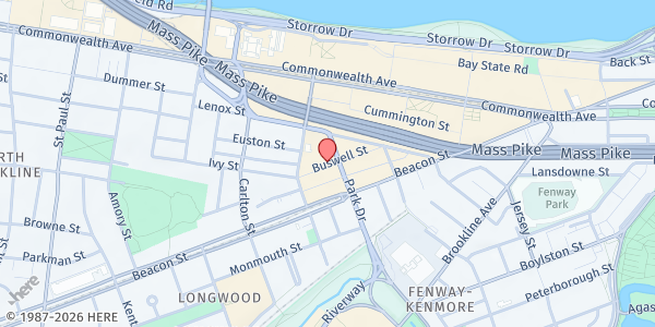 Map showing Earthy Boston – Fenway Fridge at 506 Park Drive, Fenway–Kenmore, MA