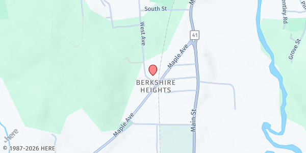 Map showing Great Barrington Family Resource Center at 141 West Avenue, Great Barrington, MA