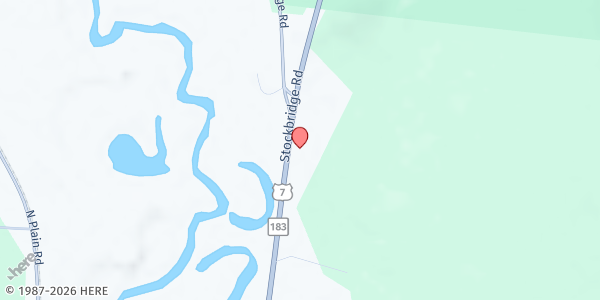 Map showing Great Barrington Mobile Food Bank at 444 Stockbridge Road, Great Barrington, MA