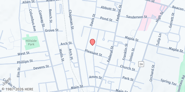 Map showing Greenfield Brown Bag at 54 High Street, Greenfield, MA