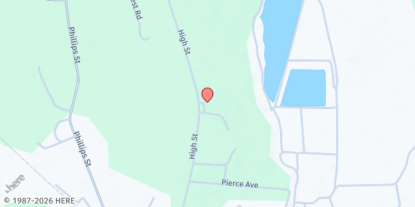 Map showing Hanson Food Pantry at 228 High St, Hanson, MA