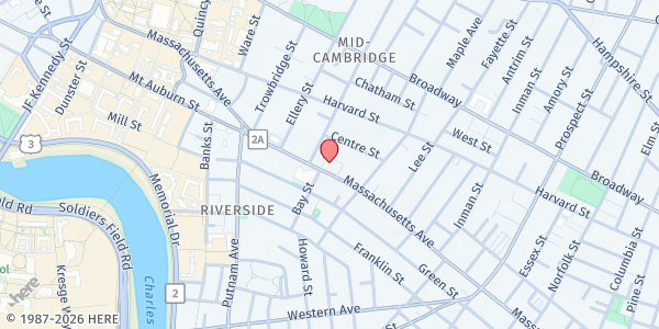 Map showing Food Not Bombs - Harvard Square at 955 Massachusetts Avenue, Harvard Square, MA