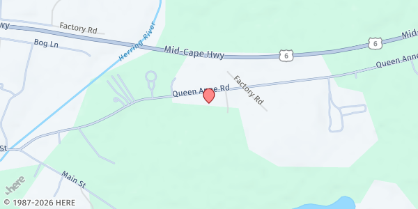 Map showing The Family Pantry of Cape Cod at 133 Queen Anne Road, Harwich, MA