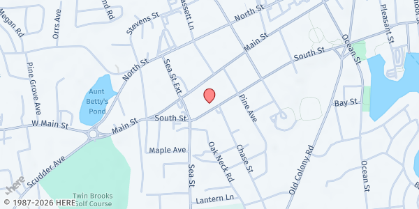 Map showing AIDS Support Group of Cape Cod - Hyannis at 428 South Street, Hyannis, MA