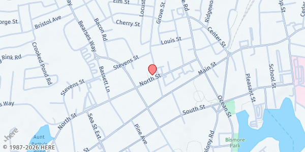 Map showing Salvation Army/Hyannis Pantry and Soup Kitchen at 100 North St, Hyannis, MA