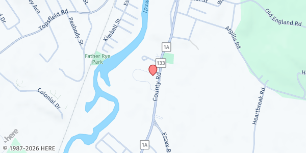 Map showing The Open Door/Ipswich Community Food Pantry at 00 Southern Heights, Ipswich, MA