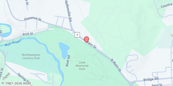 Map showing Project New Hope VA Food Pantry at 421 N. Main St., Leeds, MA