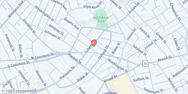 Map showing My Brother's Table - Lynn at 98 Willow Street, Lynn, MA