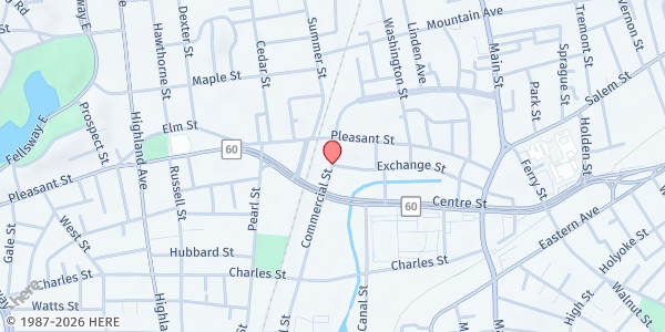 Map showing Bread of Life Malden at , Malden, MA