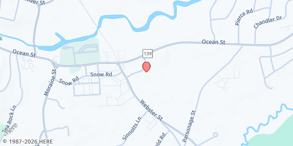 Map showing Marshfield Food Pantry at 1837 Ocean Street, Marshfield, MA