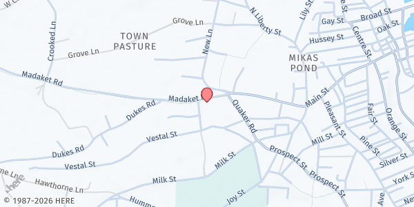 Map showing Nantucket Food Fuel Rental Assistance at 2 Madaket Rd, Nantucket, MA