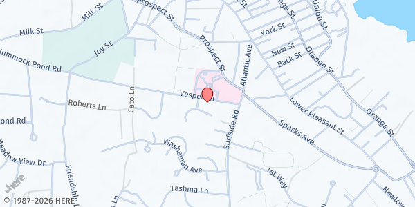 Map showing Self-Service DTA Kiosk at Health Imperatives at 20 Vesper Lane, Nantucket, MA