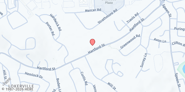 Map showing A Place to Turn - Natick at 99 Hartford Street, Natick, MA