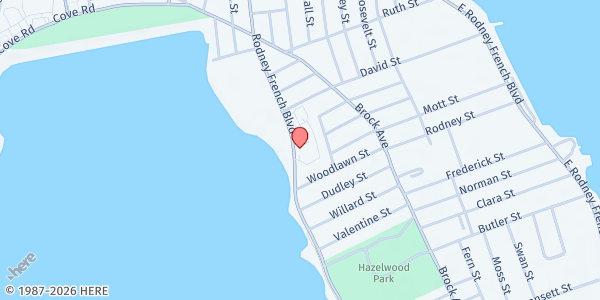 Map showing FOOD STASMPS at 160 Rodney French Blvd, New Bedford, MA