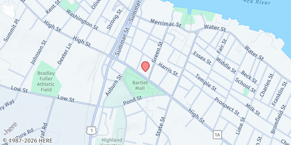 Map showing Immaculate Conception Newburyport at 42 Green Street, Newburyport, MA