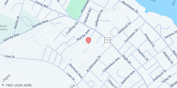 Map showing Our Neighbors' Table/Newburyport at 331 High St., Newburyport, MA