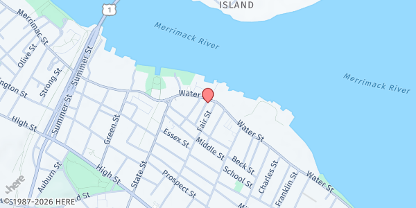 Map showing Salvation Army - Greater NBPT at 40 Water Street, Newburyport, MA