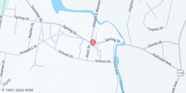 Map showing St Nicholas of Myra Catholic at 499 Spring St, North Dighton, MA